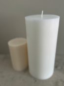 VIT Blockljus SVANEN 100% stearin 9,6X20 cm