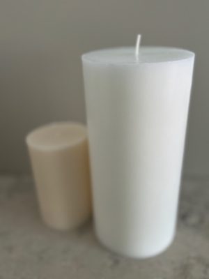 VIT Blockljus SVANEN 100% stearin 9,6X20 cm - Bild 2