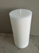 VIT Blockljus SVANEN 100% stearin 9,6X20 cm