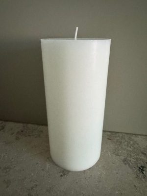 VIT Blockljus SVANEN 100% stearin 9,6X20 cm