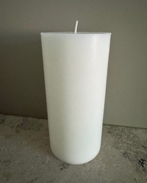 VIT Blockljus SVANEN 100% stearin 9,6X20 cm