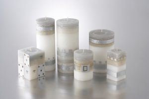 Handmålade ljus Platinum