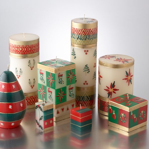 Handmålade ljus Christmas collection