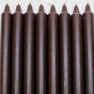 Ö-Utgående färgade kronljus 100% stearin SVANEN choklad