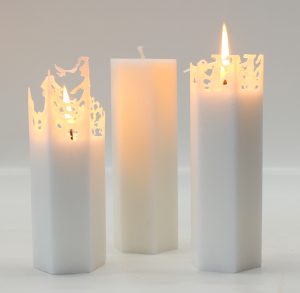 Spindelvävsljus VIT 15cm