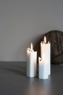 Spindelvävsljus VIT 15cm