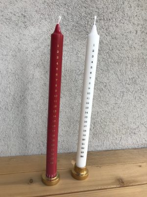 Datumljus vit med svarta siffror 100%stearin - Bild 5