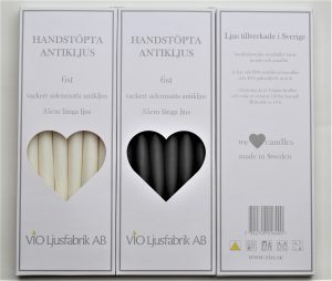 Antikljus i ask 6st 35cm matta - Bild 5