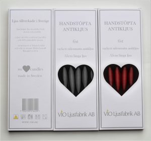 Antikljus i ask 6st 35cm matta - Bild 6