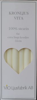 Kronljus extra långa 35cm 6st i ask