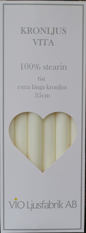 Kronljus extra långa 35cm 6st i ask - Bild 2