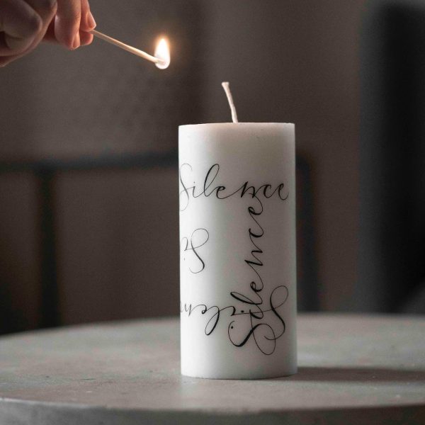 Blockljus stearin " silence "