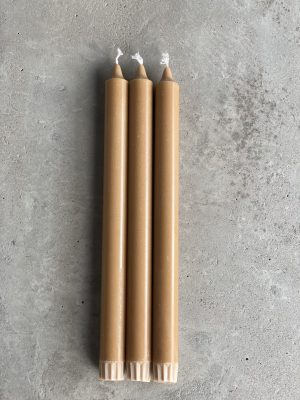BEIGE Kronljus 100% stearin SVANEN