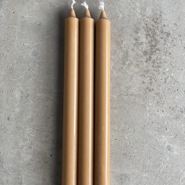BEIGE Kronljus 100% stearin SVANEN