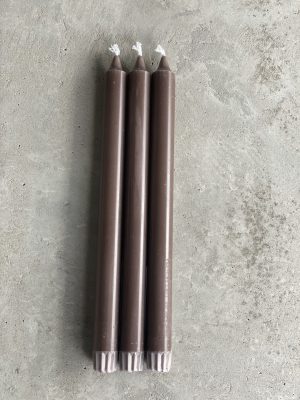 MÖRK LIN Kronljus 100% stearin SVANEN
