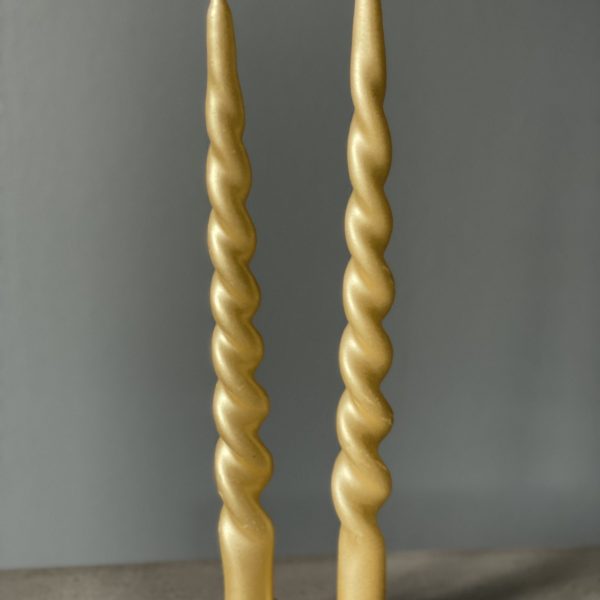Skruvat ljus METALLIC GULD
