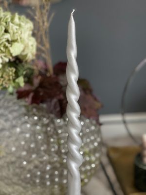 Skruvat ljus METALLIC SILVER