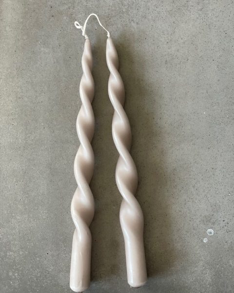 Skruvat ljus MATT BEIGE