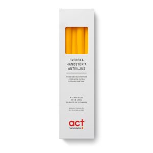 Handstöpta antikljus gula Act Svenska Kyrkan