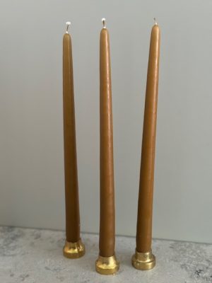 Antikljus CARL LARSSON 35cm handstöpta 6-pack OCKRA