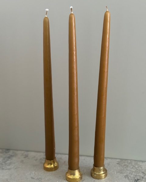 Antikljus CARL LARSSON 35cm handstöpta 6-pack OCKRA