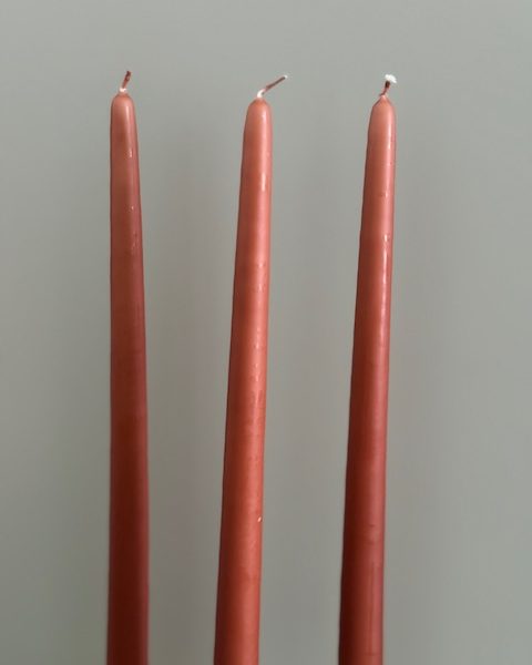 Antikljus CARL LARSSON 35cm handstöpta 6-pack ANTIKROSA