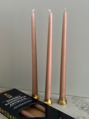 Antikljus CARL LARSSON 35cm handstöpta 6-pack SIDENROSA