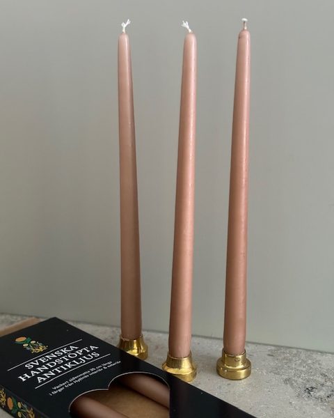 Antikljus CARL LARSSON 35cm handstöpta 6-pack SIDENROSA
