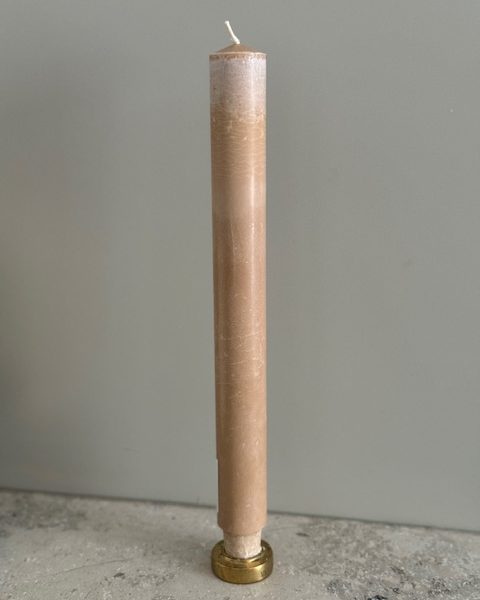 BEIGE Slottsljus 100% stearin SVANEN 3X30cm