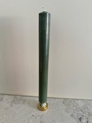 MÖRKGRÖN Slottsljus 100% stearin SVANEN 3X30cm