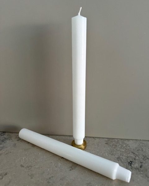 VIT Slottsljus 100% stearin SVANEN 3X30cm