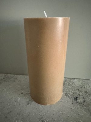 BEIGE Blockljus SVANEN 100% stearin 9,6X20 cm