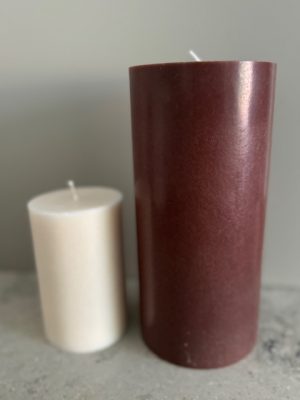 CHOKLAD Blockljus SVANEN 100% stearin 9,6X20 cm