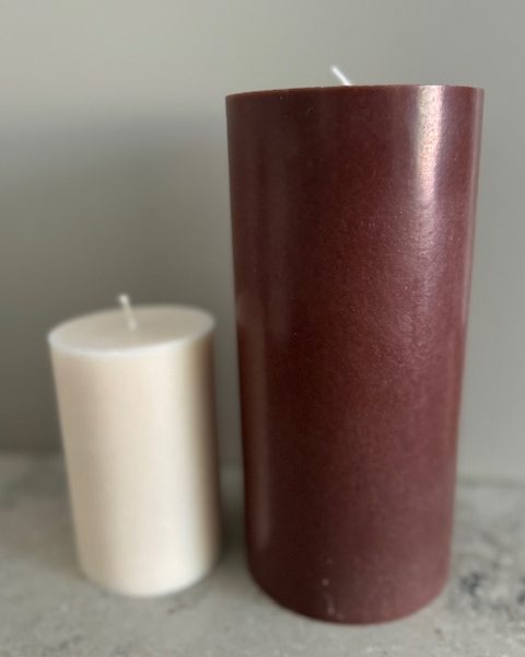 CHOKLAD Blockljus SVANEN 100% stearin 9,6X20 cm