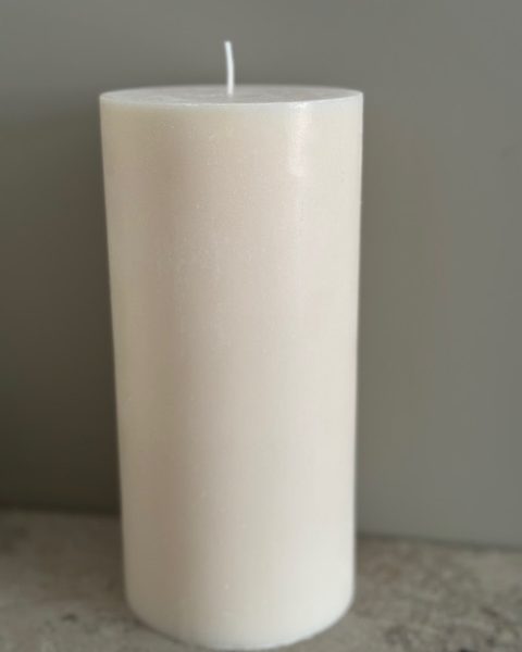 ELFENBEN Blockljus SVANEN 100% stearin 9,6X20 cm