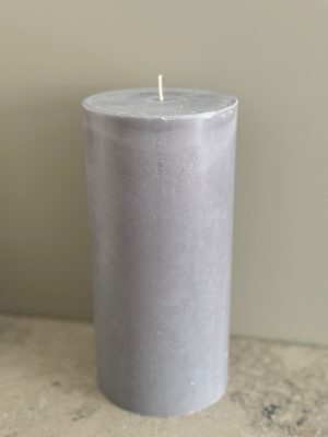 GRÅ Blockljus SVANEN 100% stearin 9,6X20 cm