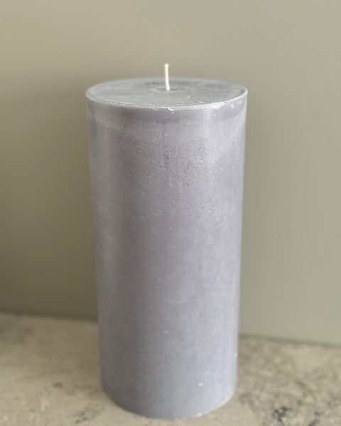 GRÅ Blockljus SVANEN 100% stearin 9,6X20 cm