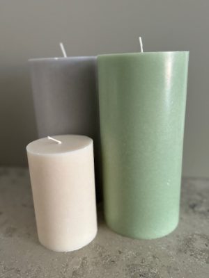 LJUSGRÖN Blockljus SVANEN 100% stearin 9,6X20 cm