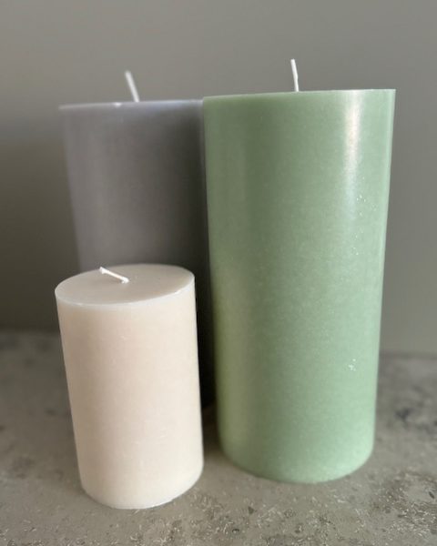 LJUSGRÖN Blockljus SVANEN 100% stearin 9,6X20 cm