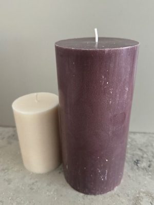 MÖRK LIN Blockljus SVANEN 100% stearin 9,6X20 cm
