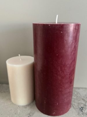 VINRÖD Blockljus SVANEN 100% stearin 9,6X20 cm