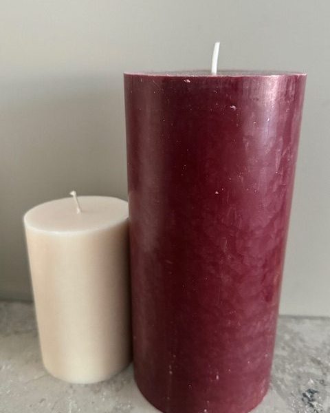 VINRÖD Blockljus SVANEN 100% stearin 9,6X20 cm