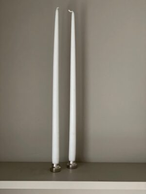 Antikljus spiror 53cm matt vit