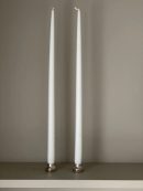 Antikljus spiror 53cm matt vit