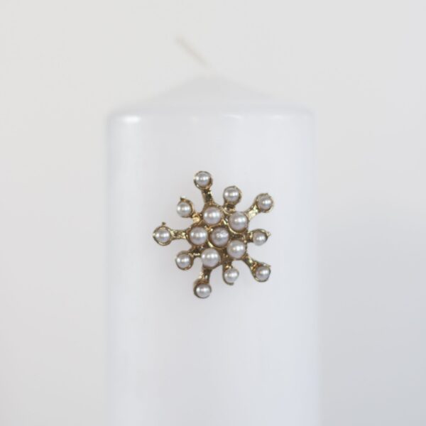 Ljussmycke Snöflinga guld