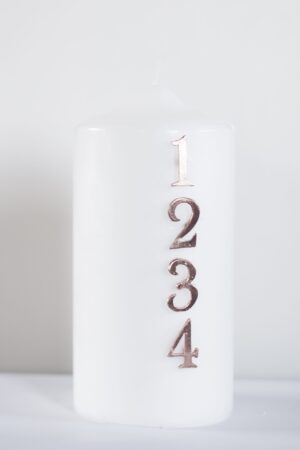 Ljussmycke Advent 1-2-3-4 koppar
