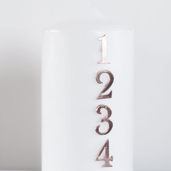 Ljussmycke Advent 1-2-3-4 koppar