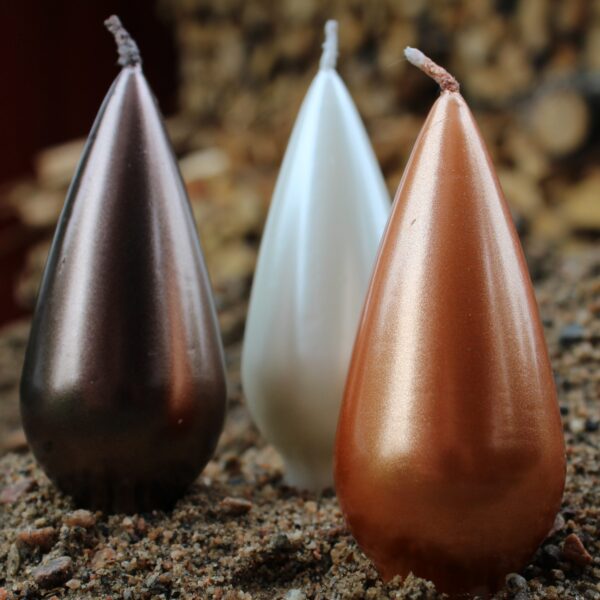 Droppljus parvis små 10cm lack/metallic/pärlemor