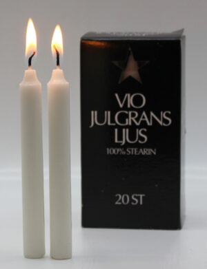 Julgransljus i ask vita