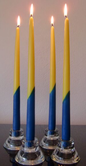 Handstöpta SVERIGE-ljus 35cm
